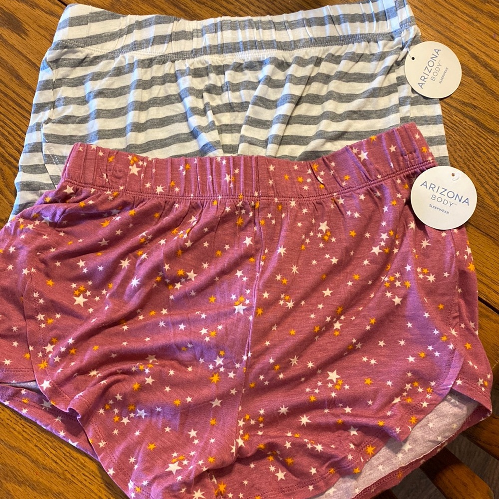 NWT Arizona brand Body sleepwear 2 different booty shorts